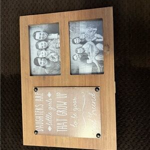 Rustic Brown Photo Frame with Inspirational Quote